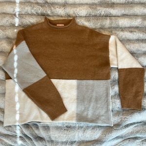 Pink Lily Color Block Sweater